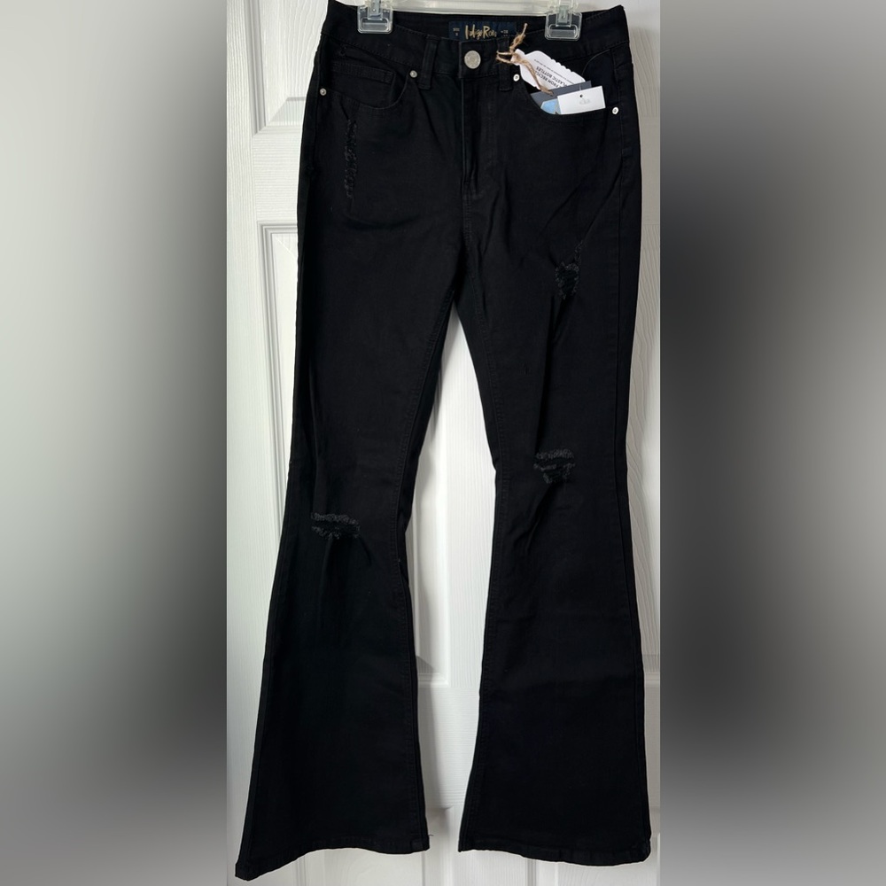 Forever 21 Indigo Reign Black Flare Jeans